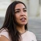 U.S. Representative Alexandria Ocasio-Cortez (D-NY) speaks to reporters.