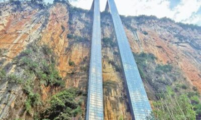 China Unveils 288-Meter Glass Cliff Elevator That Cuts Kids' Perilous