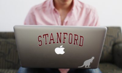 Chris Barber, a student at Stanford University, uses a laptop computer in his dorm room in June. The Free Application for Federal Student Aid (FAFSA) became available online Thursday morning.