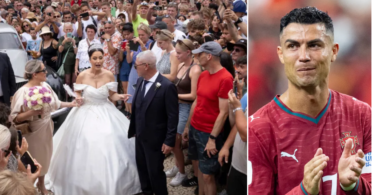 Cristiano Ronaldo responds as thousands mob bride at her wedding in Madeira | Football
