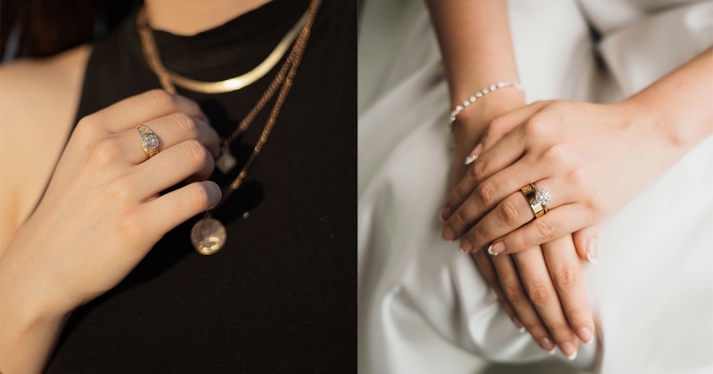 Diamond ring gold silver jewelry