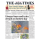 The headline on the front page of the Times reads: "Houses burn and train derails on hottest day."