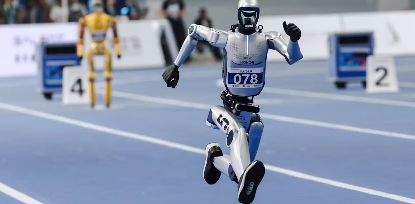 Robots can run faster than elite human sprinters, but are they really athletes?