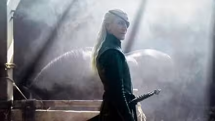 Aemond standing inside the Harrenhal stables in House of the Dragon Season 3 Episode 6