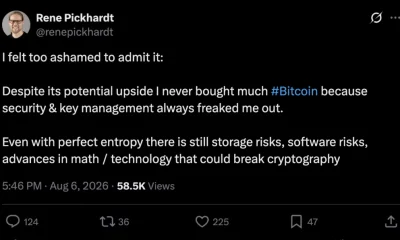 Bitcoin developer cites self-custody fears, source: X