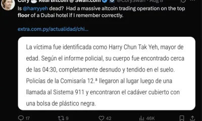 Harry Yeh, Fantom backer, dies after Paraguay fall
