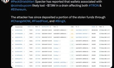 Coinsbuy $7.9M drain sends funds through 3 exchanges, source: PeckShield