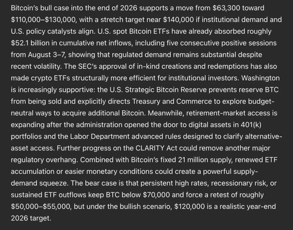 ChatGPT AI Predicts Bitcoin Will Test This Level Before The End of 2026