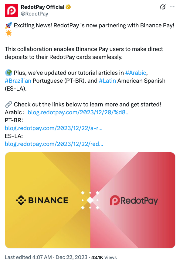 Binance Affiliates Sue RedotPay Over User Diversion Claims