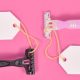 two razors are side by side with the black one costing $.45 and the pink one costing $.65.