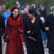 Prince William and Kate Middleton don't hold hands as often as Prince Harry and Meghan Markle because they don't need it as they are already very familiar with each other. Pictured: Prince William, Middleton, Markle and Prince Harry arrive to attend Chris