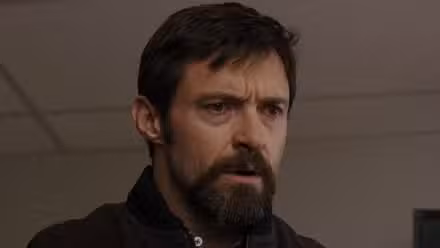 Hugh Jackman looking angry in Prisoners.