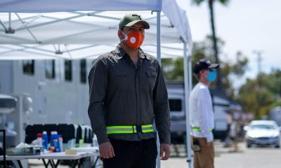 Ahmed Al-Sarray at the Dodger Stadium COVID testing site in Los Angeles on May 30, 2020.