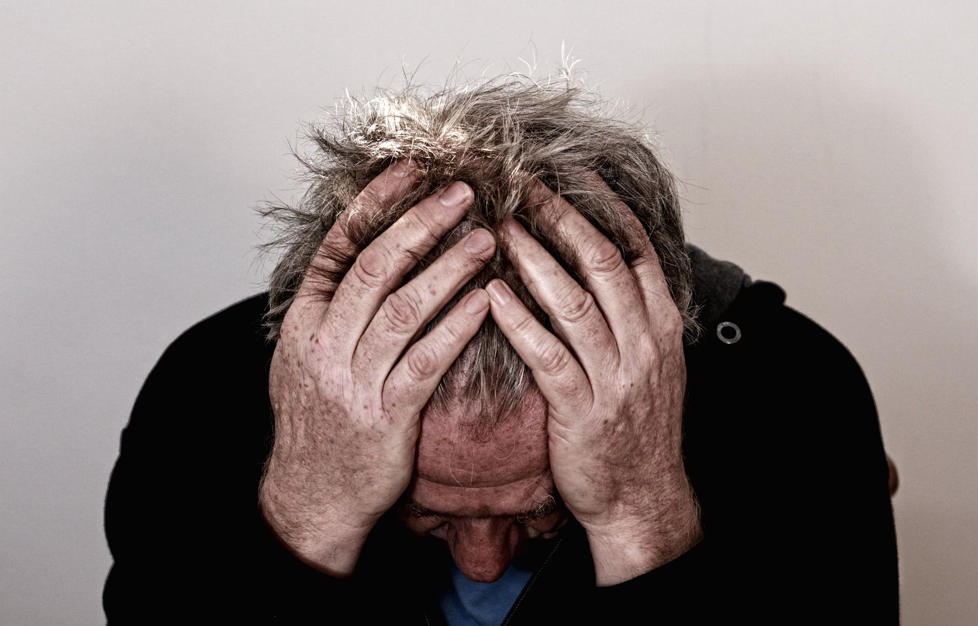 Representation. A man with dementia unable to remember things.
