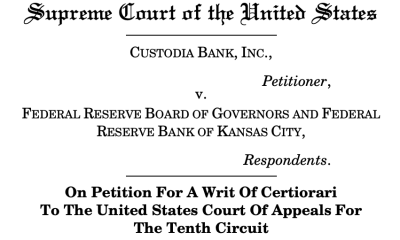 Custodia Gets Crypto Industry Backing in Supreme Court Fed Case