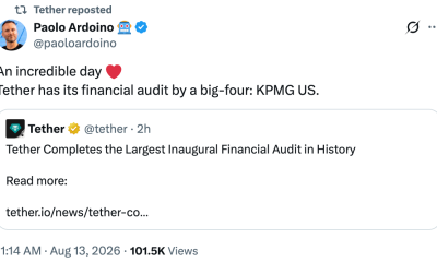 Tether Completes First Full Financial Audit of 2025 Accounts