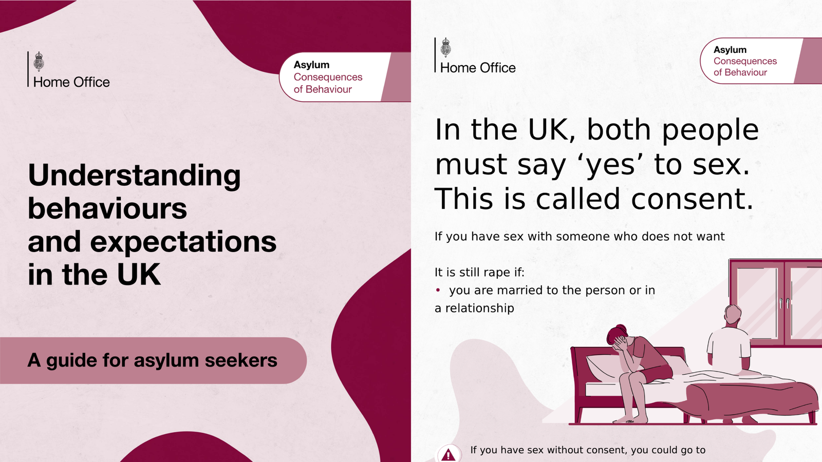 A guidance document for asylum seekers produced by the Home Office