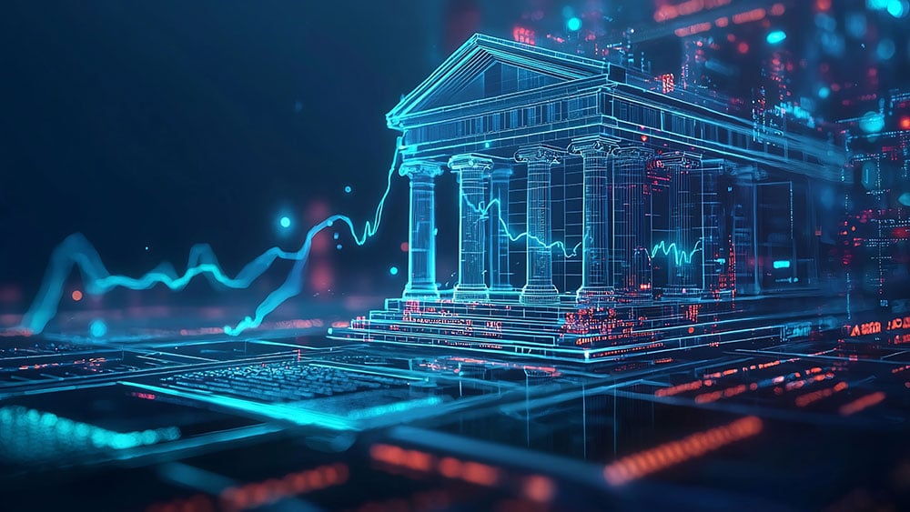 Futuristic AI Powered Bank Managing Autonomous Loan Approvals with Real Time Financial Data