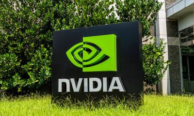 Taipei, Taiwan- July 25, 2022: Close-up of the Nvidia Corporation logo in Neihu Technology Park, Taipei, Taiwan. It is an American multinational technology company