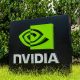 Taipei, Taiwan- July 25, 2022: Close-up of the Nvidia Corporation logo in Neihu Technology Park, Taipei, Taiwan. It is an American multinational technology company