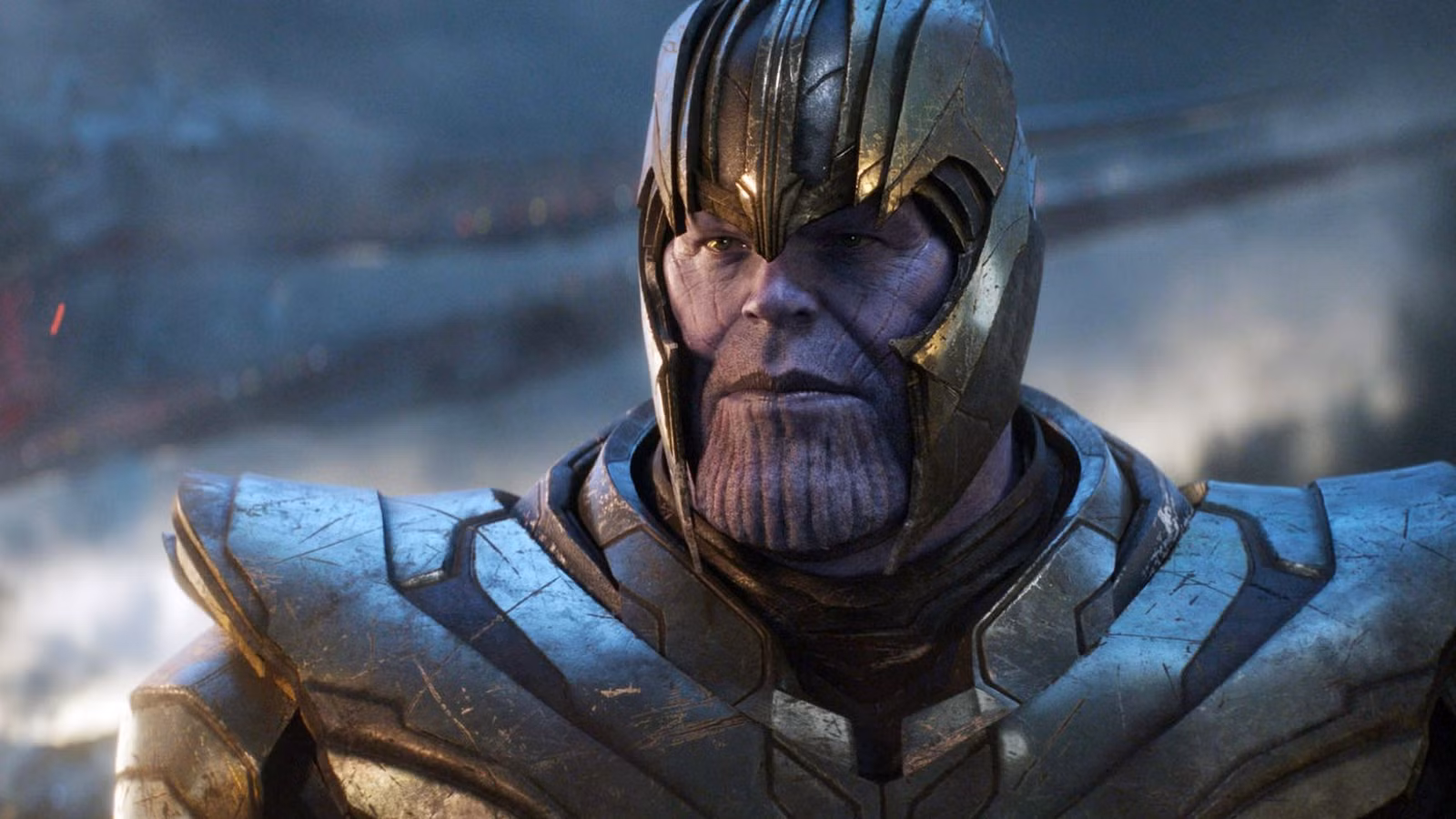 Thanos wearing his armor in Avengers: Endgame