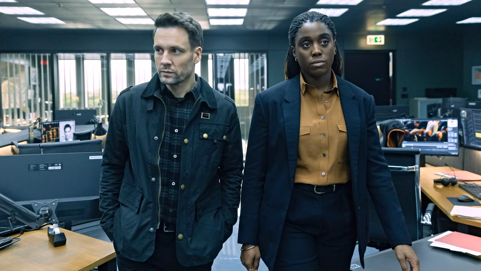 Nick Blood and Lashana Lynch in The Day of the Jackal