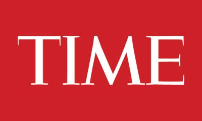 The iconic red rectangular TIME logo with the word 'TIME' in white, bold, uppercase serif letters.