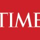 The iconic red rectangular TIME logo with the word 'TIME' in white, bold, uppercase serif letters.