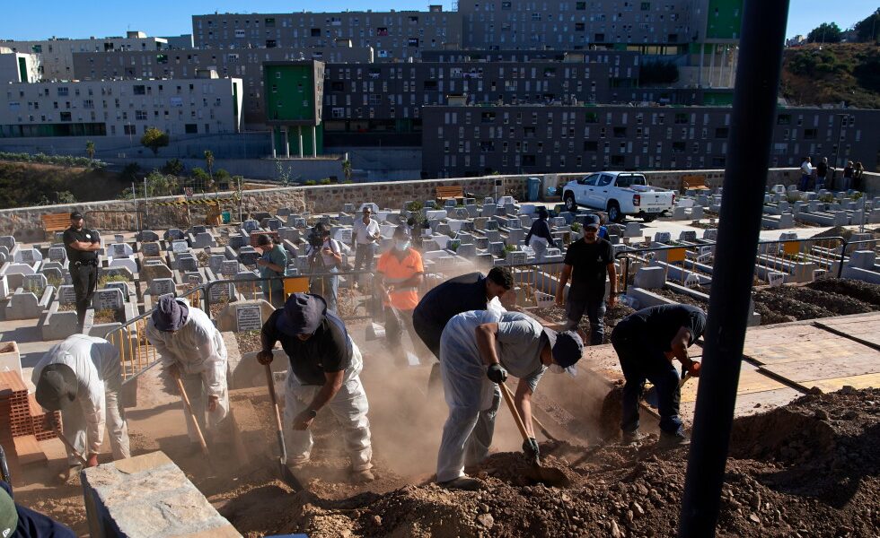 Ceuta begins burials for migrants who died attempting to cross into the Spanish territory