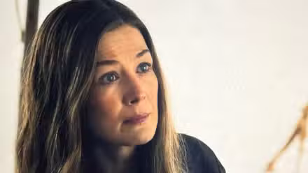 Moiraine (Rosamund Pike) looks serious in a tent in The Wheel of Time Season 3 finale
