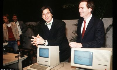 Steve Jobs unveils Apple Computer Corporation's new Macintosh in California on February 6, 1984