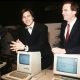 Steve Jobs unveils Apple Computer Corporation's new Macintosh in California on February 6, 1984