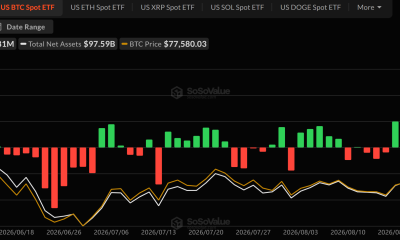 Bitcoin ETF Flows. Source: SoSoValue