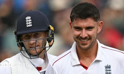 Shan Masood wipes his tongue across his top lip as he walks off after being dismissed during the Edgbaston Test