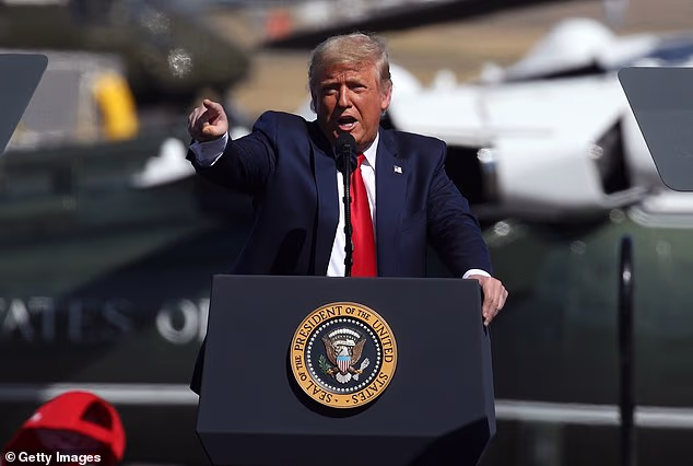 Trump speaks at a Make America Great Again campaign rally on October 19, 2020