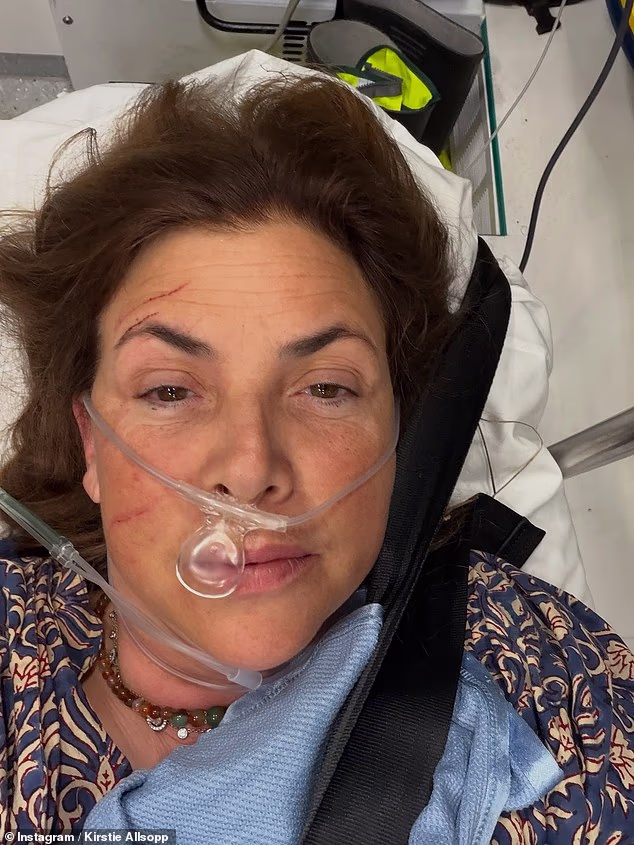 Kirstie Allsopp has revealed she was rushed to hospital to undergo leg surgery after suffering a nasty fall during her family holiday