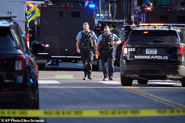 Two police officers were shot while responding to reports of an active shooter on Wednesday