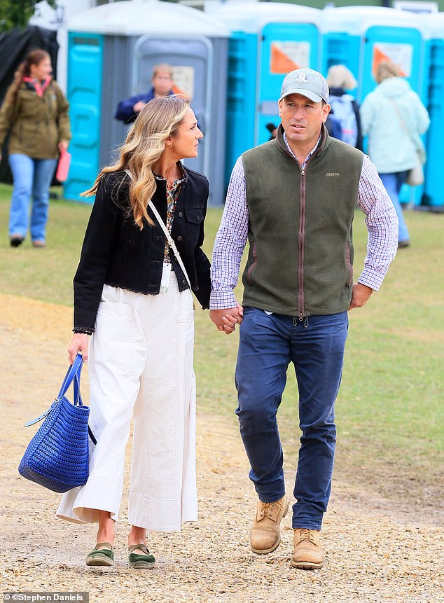 Peter, 48, and Harriet, 45, were the picture of newlywed bliss as they exchanged smiles and held hands on day one of the event in Lincolnshire