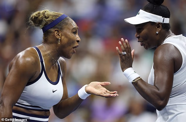 Venus and Serena Williams were dumped out of the US Open women's doubles in round one