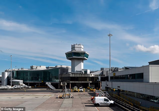 Data stolen from an estimated 8.7 million customers using Manchester, Stansted and East Midlands airports was stolen by hackers and released online on Tuesday (Manchester airport is pictured)