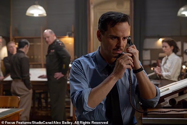 Andrew Scott is reliably splendid as the reserved, rather charmless Scottish meteorologist Group Captain James Stagg