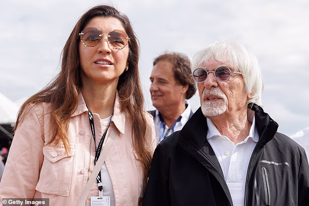 Pictured: Bernie Ecclestone, seen with his wife Fabiana Flosi.