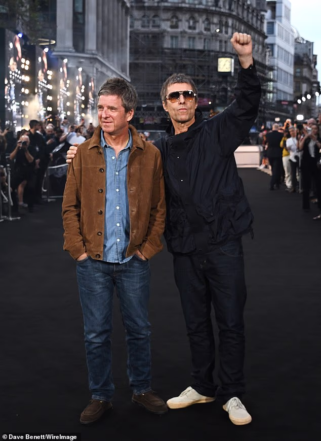 It was a family affair at London's Leicester Square tonight as Noel, 59, and Liam Gallagher, 53, were joined by their children at the premiere of Oasis: Don't Look Back In Anger