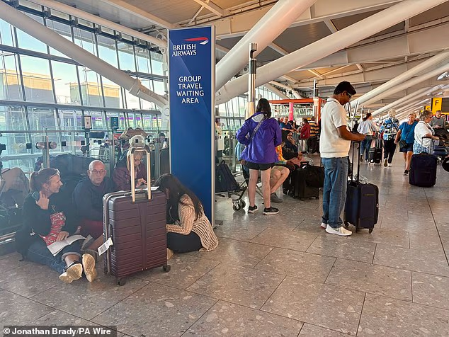 The misery was continuing for passengers at Heathrow this morning