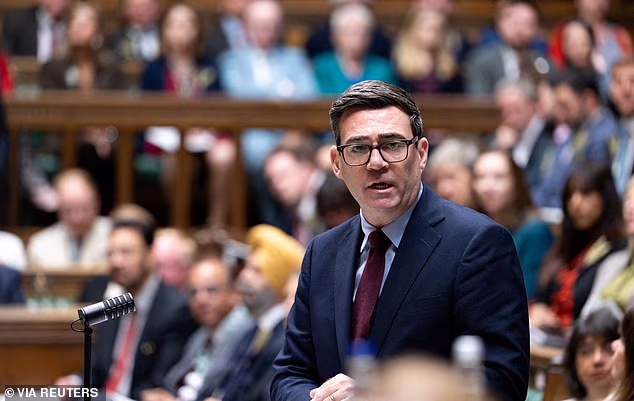Prime Minister Andy Burnham spoke during Prime Minister's Questions on Wednesday