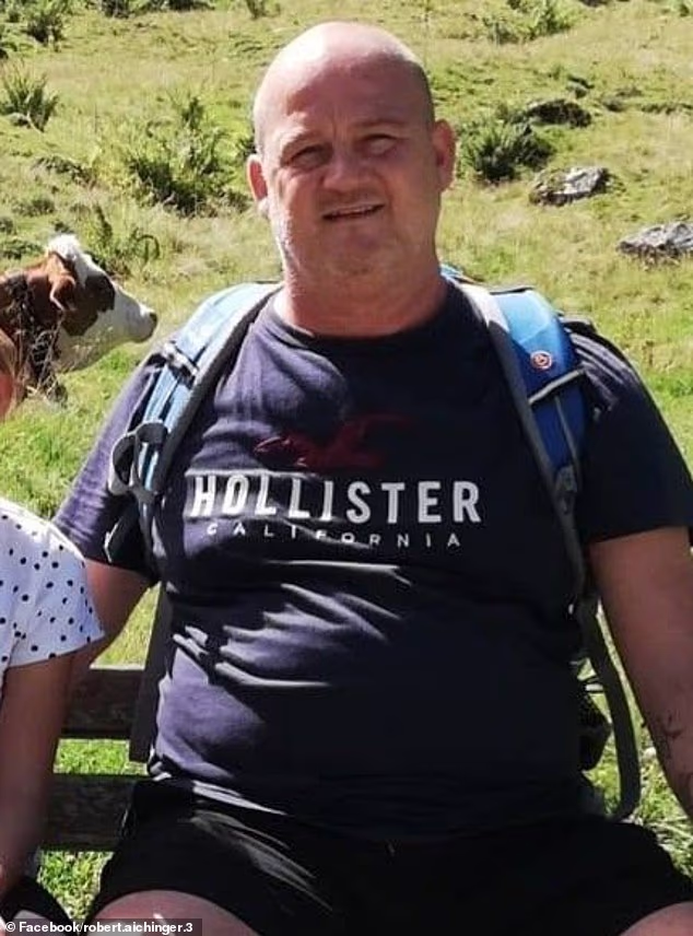 Pictured: Robert Aichinger, who has been arrested after he allegedly drugged her so that other men could rape her