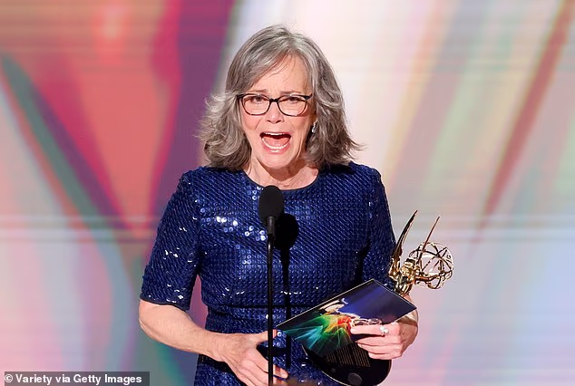 Sally Field left stunned expressions on the faces of her fellow A-listers when she won her fourth Emmy Award on Monday