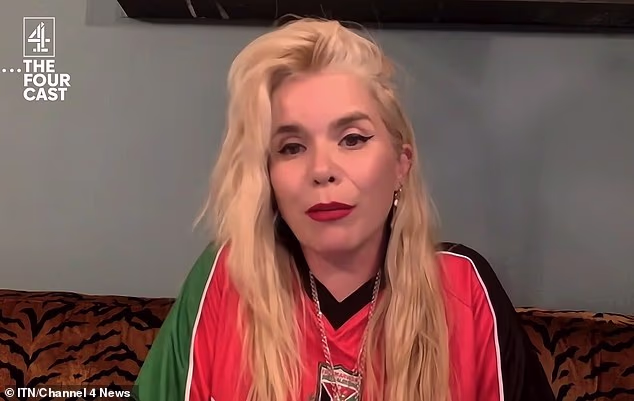 Paloma Faith wore a shirt in support of Palestinian terrorist Marwan Barghouti as she appeared on Channel 4 podcast The Fourcast