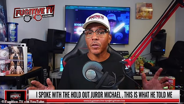 Ray Marcel, host of Fugitive TV, revealed a conversation with the holdout juror (not pictured) in the Lindsay Clancy trial who told him he held firm in his guilty vote because he was never convinced the mother was legally insane