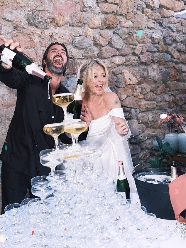 Emily Atack has shared a look inside her boozy wedding reception after marrying her husband Alistair Gardner for the second time in Mojacar, Spain
